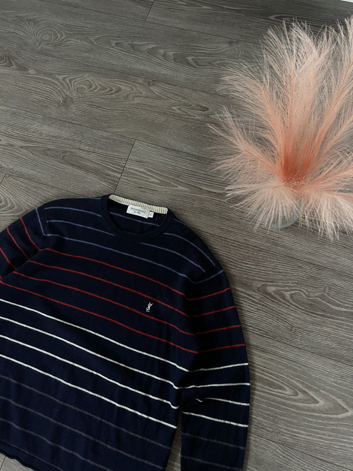 Yves Saint Laurent ‼️Vintage YSL YvesSaintLaurent Wool Knit Logo Sweater ‼️ Size US M / EU 48-50 / 2 - 6 Thumbnail