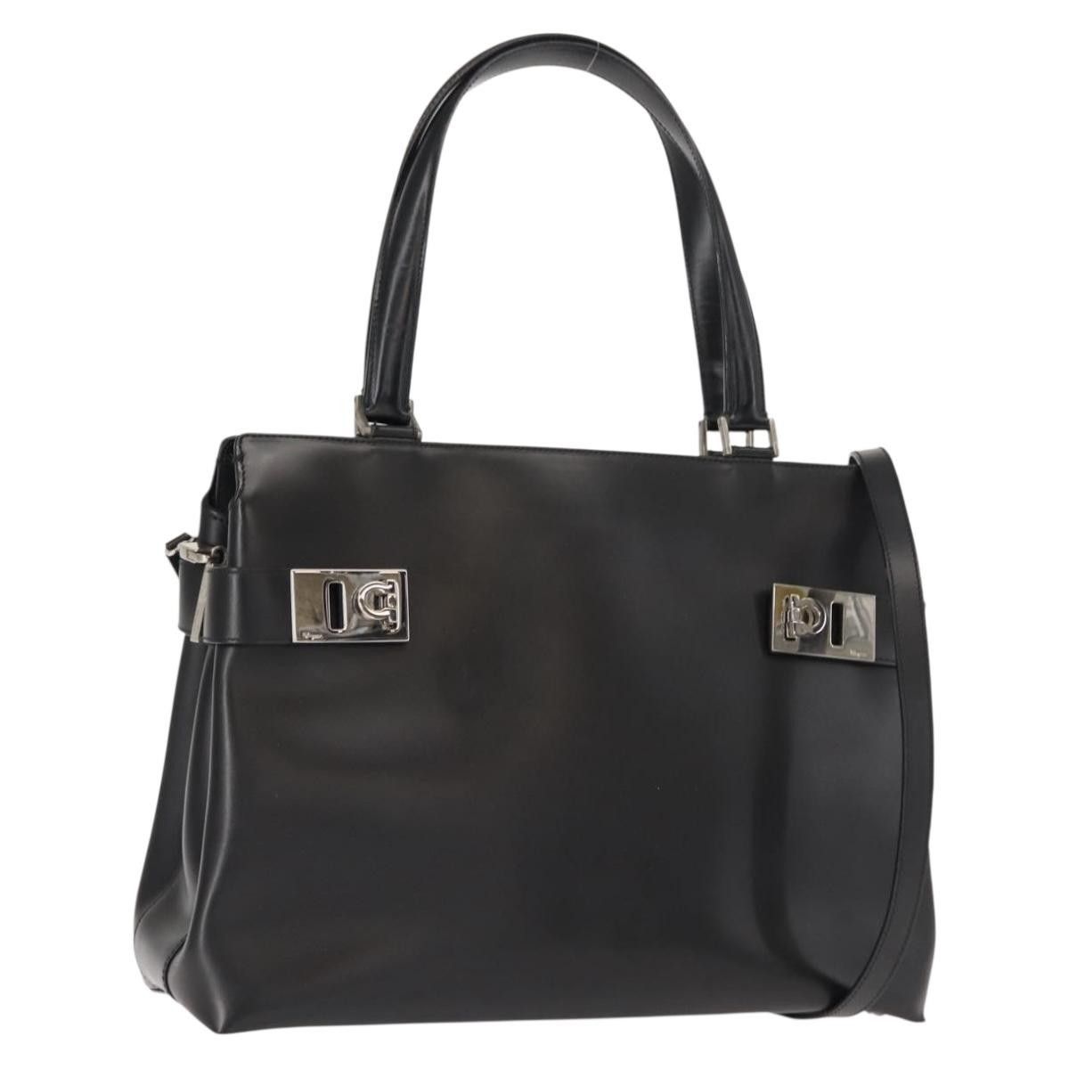 Salvatore Ferragamo Salvatore Ferragamo Double Gancini Side Buckle Tote Leather Size ONE SIZE - 1 Thumbnail