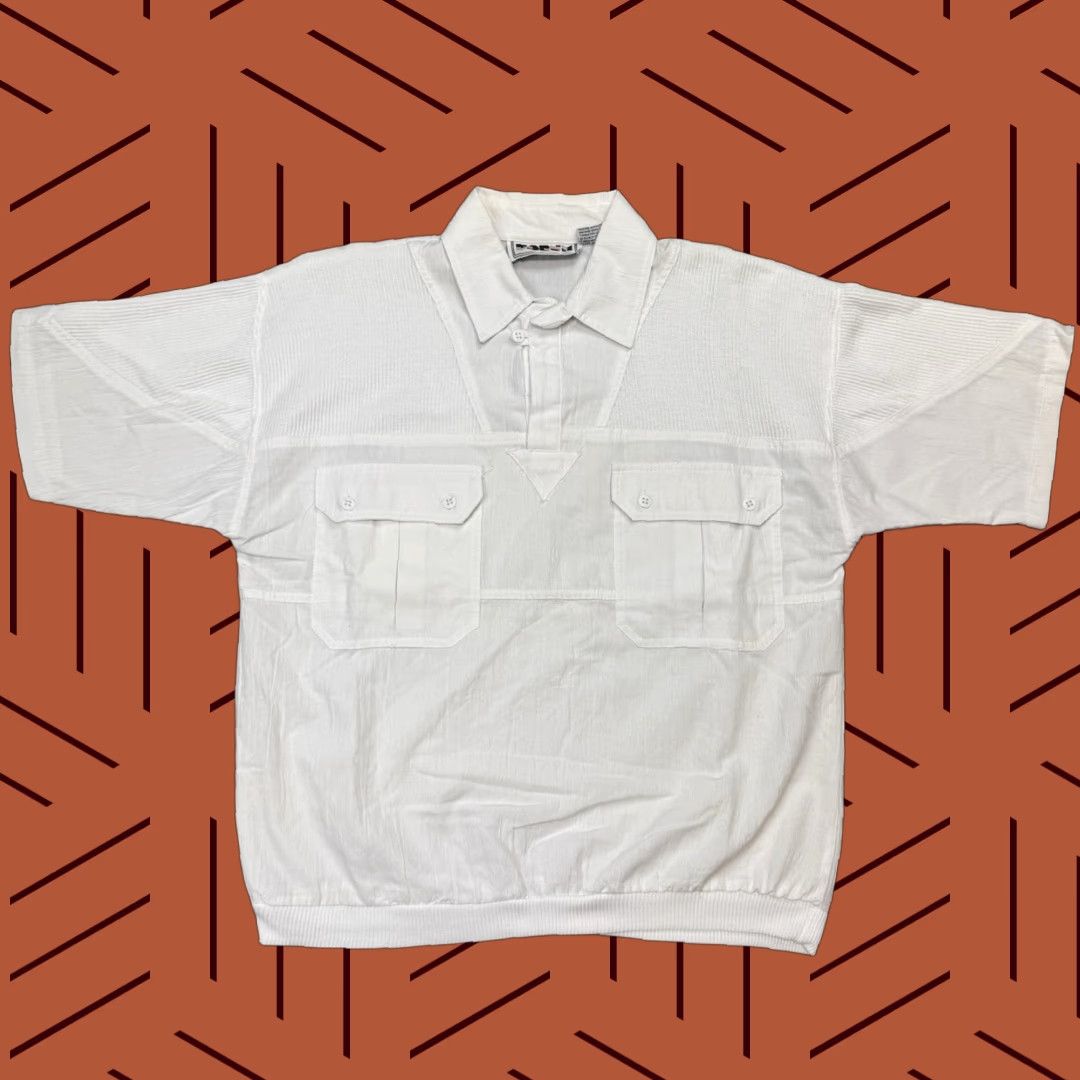 Vintage VINTAGE 80s FORUM Men's White Crepe Short Sleeve Button-Up Shirt Casual Business Formal M Size US M / EU 48-50 / 2 - 1 Thumbnail