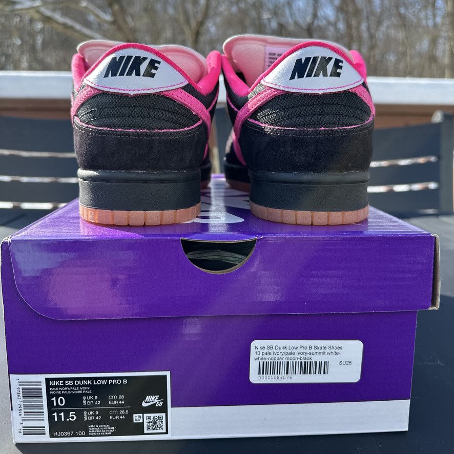 Nike Sb Dunk Custom Night Blossom Suede - Black/Pink Size 10