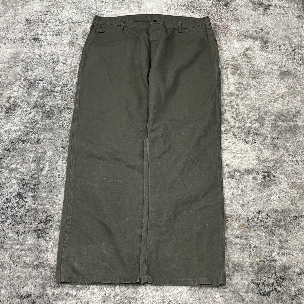 Dickies × Vintage Vintage y2k Essential dickies wide leg carpenter olive green Size US 40 / EU 56 - 2 Thumbnail
