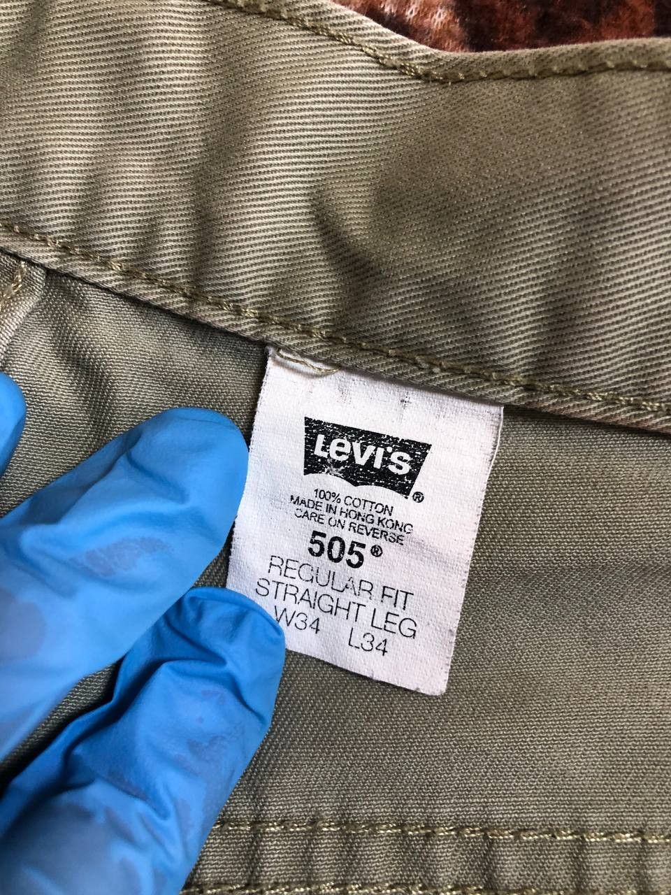 Levi's Levis 505 Jeans Beige Relaxed Straight Denim Pants Casual Size US 34 / EU 50 - 2 Thumbnail