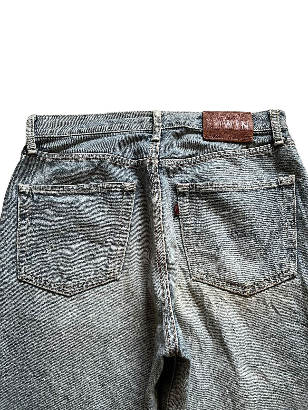 Edwin × Japanese Brand SALES🔥Vintage Japanese Edwin Faded Distress Loose Jeans Size US 30 / EU 46 - 8 Thumbnail