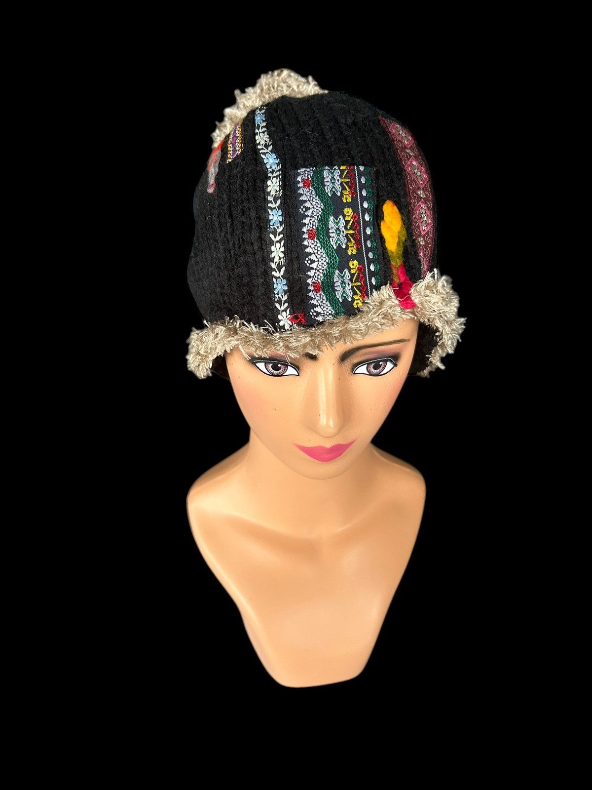 Japanese Brand × Kapital × Vintage Rare Crochet Knitt Custom Beanie Hats Size ONE SIZE - 6 Thumbnail