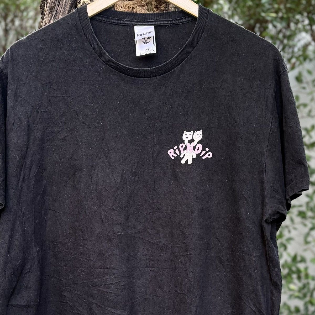 RIPNDIP RIPNDIP Two Headed Cat Graphic T-Shirt Black Size Size US L / EU 52-54 / 3 - 9 Thumbnail