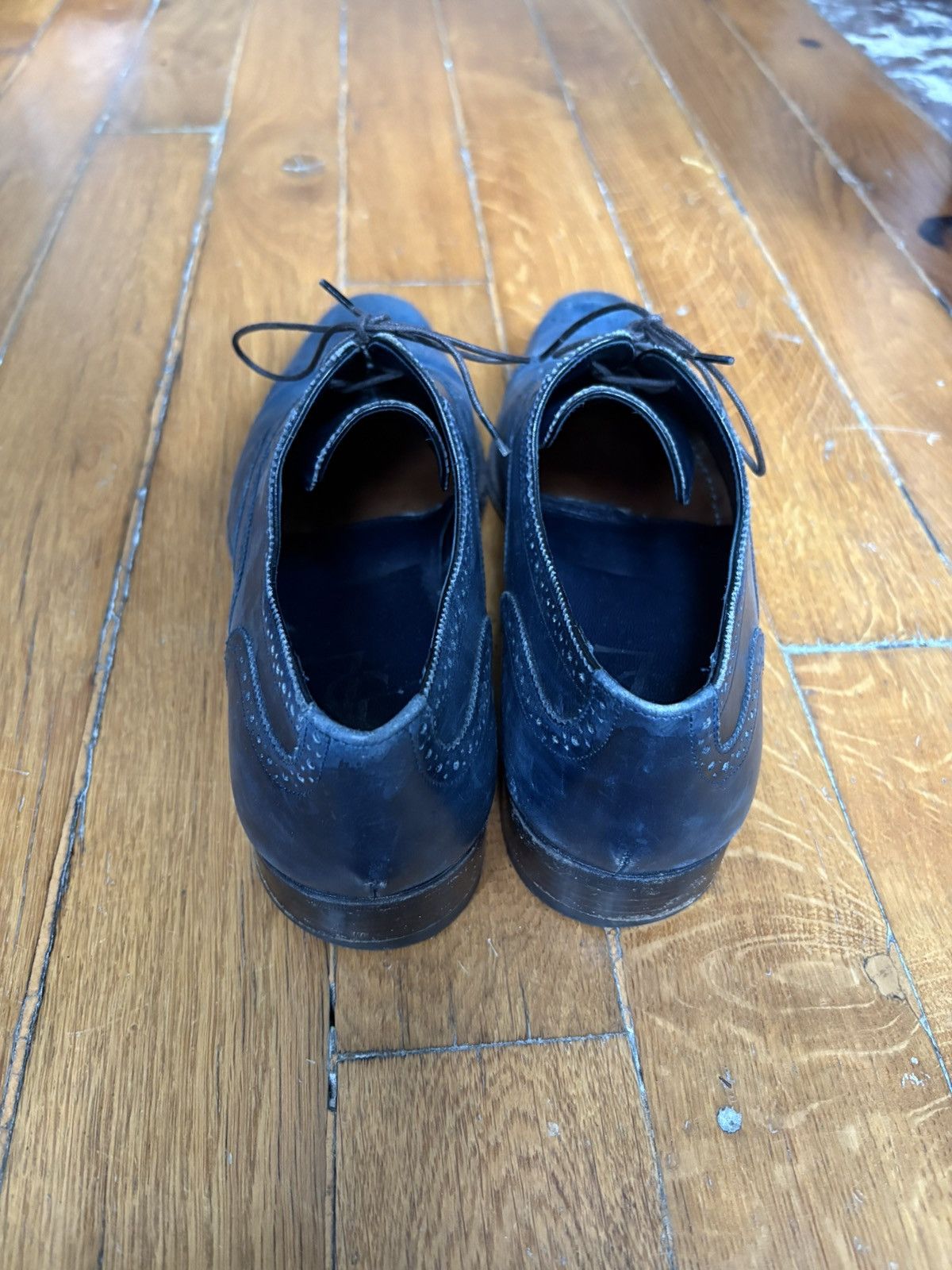 Yves Saint Laurent Yves Saint Laurent YSL Brogue Oxford Lacets Cuir Gris Lavé Size US 10 / EU 43 - 4 Thumbnail