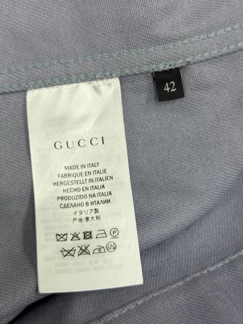 Gucci Gucci Blue denim embroidered four-pocket jacket Size M / US 6-8 / IT 42-44 - 5 Thumbnail