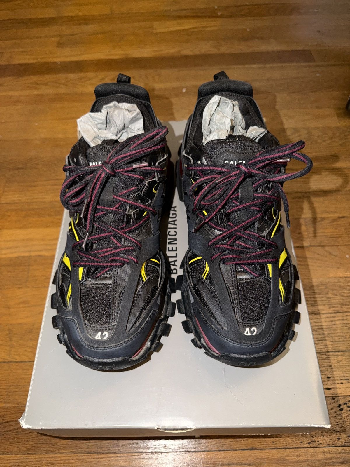 Balenciaga Balenciaga Track Trainers Black Bordeaux Size US 9 / EU 42 - 1 Thumbnail