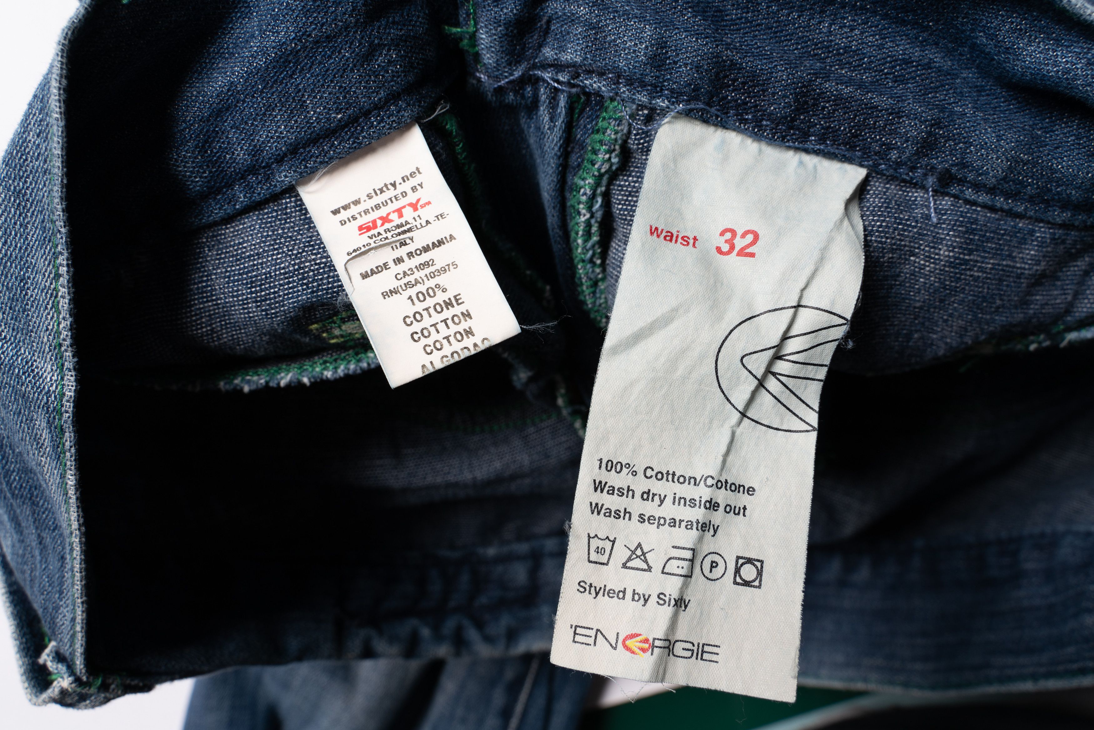 Energie 🔵ENERGIE Vintage Distressed Denim Jeans Y2K Size US 32 / EU 48 - 8 Thumbnail