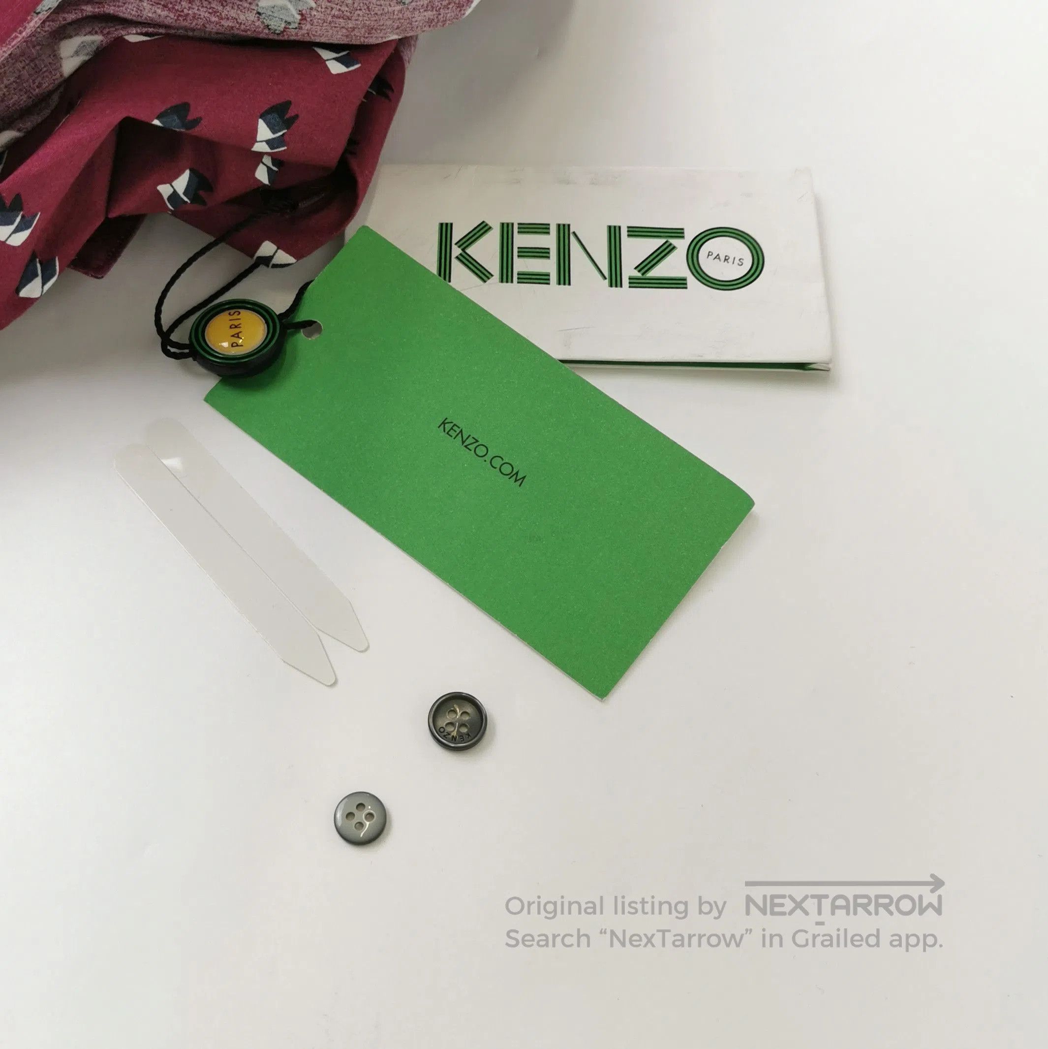 Kenzo Kenzo Cotton Patterned Button-Down Shirt L/41. Size US L / EU 52-54 / 3 - 3 Thumbnail