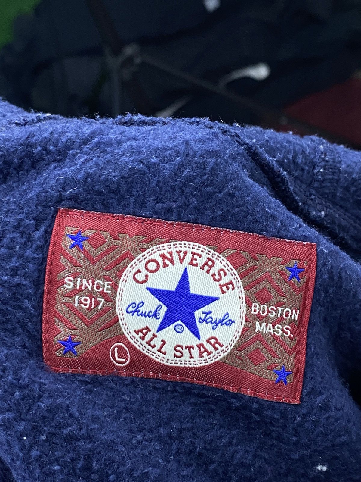 Converse × Vintage Vintage Converse Streetwear Fleece Hoodie Size US L / EU 52-54 / 3 - 10 Thumbnail