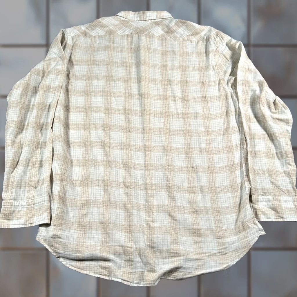 Billy Reid Billy Reid Shirt Mens XL Beige White Plaid Standard Fit Button Up Casual Wear Shirt Mens XL Beige White Plaid Size US XL / EU 56 / 4 - 1 Thumbnail