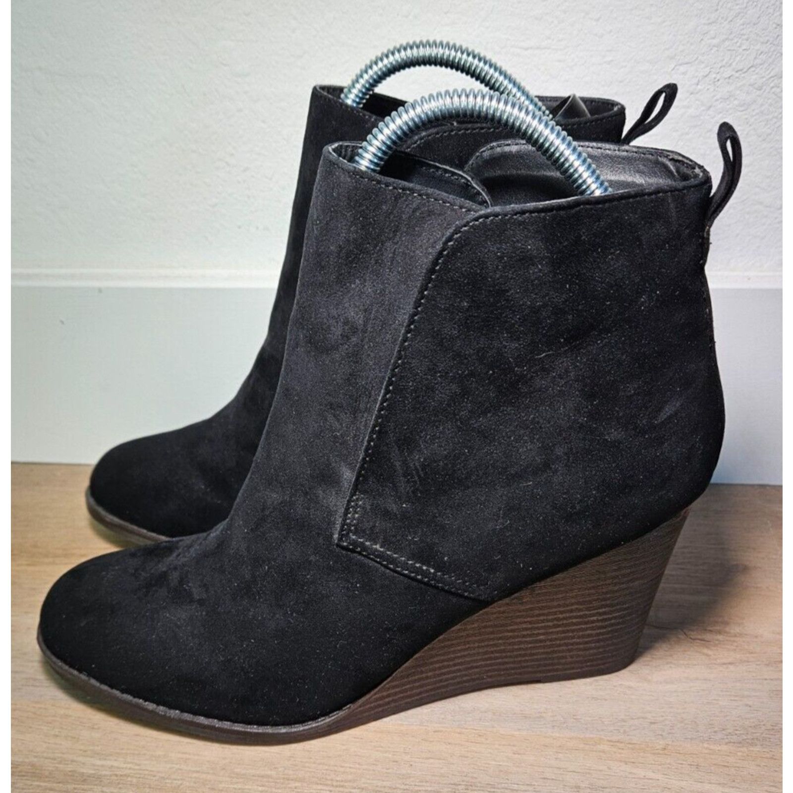 Other A New Day Women’s Black Faux Suede Wedge Boots, Size 11 Size US 11 / IT 41 - 3 Thumbnail