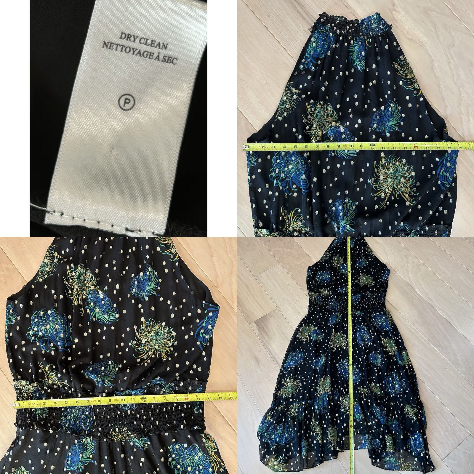Vintage A.L.C. KAIA Dress Black Green Long Women’s 14 Size XL / US 12-14 / IT 48-50 - 8 Thumbnail