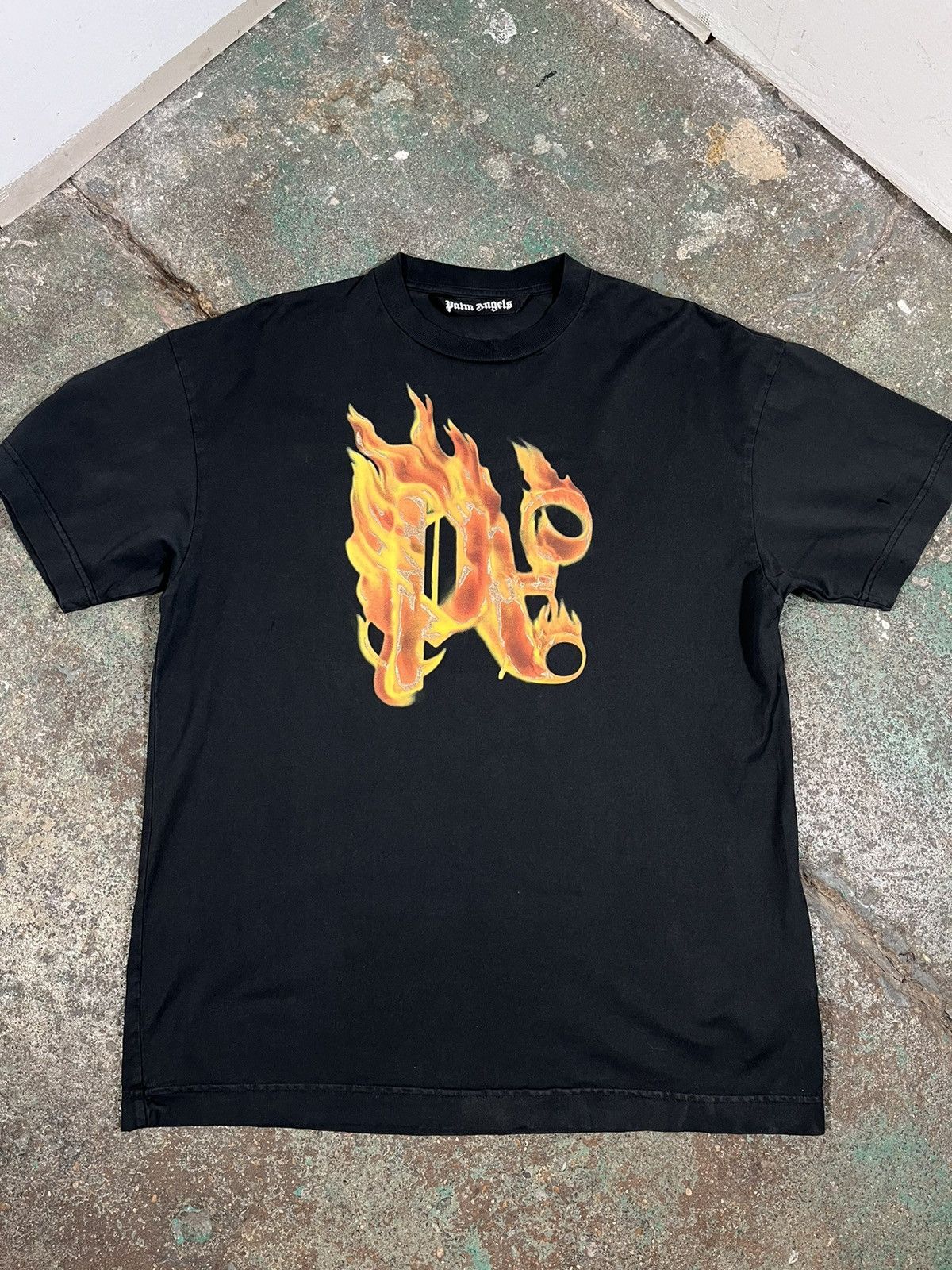 Palm Angels PALM ANGELS BURNING MONOGRAM T-SHIRT size small Retail $495 Size US S / EU 44-46 / 1 - 6 Thumbnail