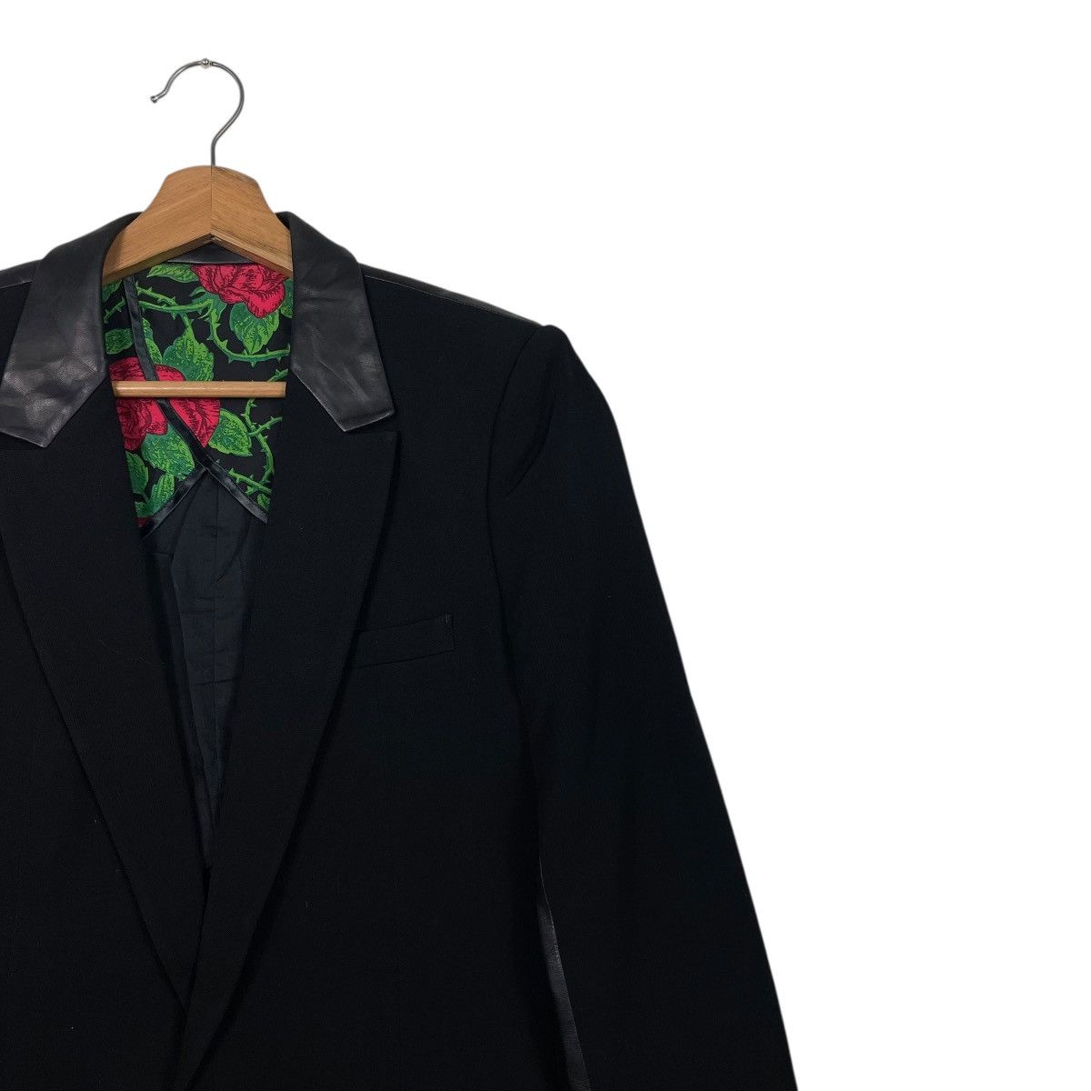 Number (N)ine Vintage SS06 Number Nine Wool Lamb Leather Blazer Jacket Size US S / EU 44-46 / 1 - 5 Thumbnail