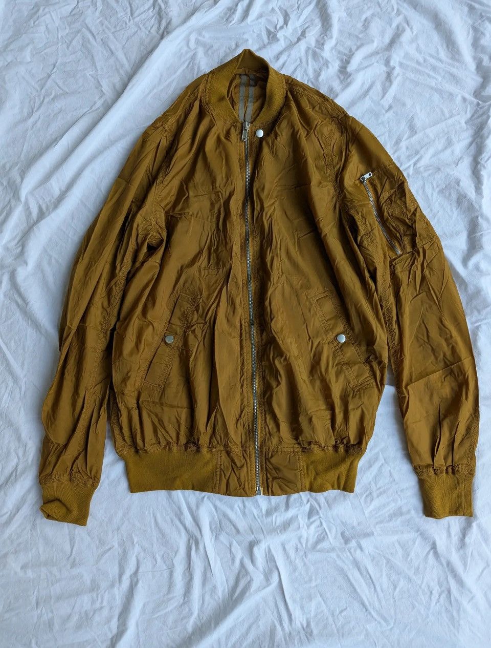 Rick Owens DRKSHDW Nylon MA-1 Style Bomber Size US XL / EU 56 / 4 - 1 Thumbnail