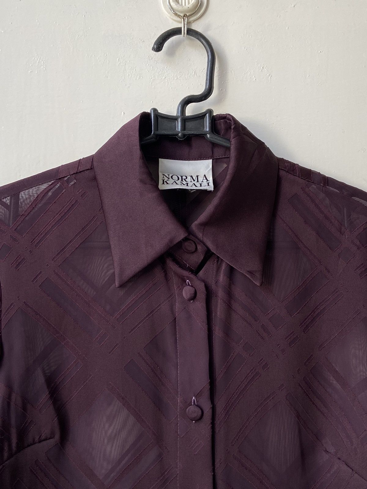Designer NORMAL KAMALI Mesh Shirt Size US XS / EU 42 / 0 - 3 Thumbnail