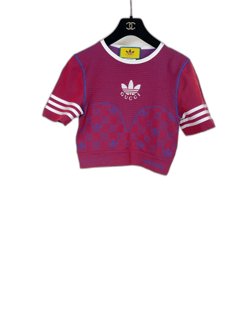Gucci Gucci Adidas Short Sleeve Crop Top Size US M / EU 48-50 / 2 - 1 Thumbnail