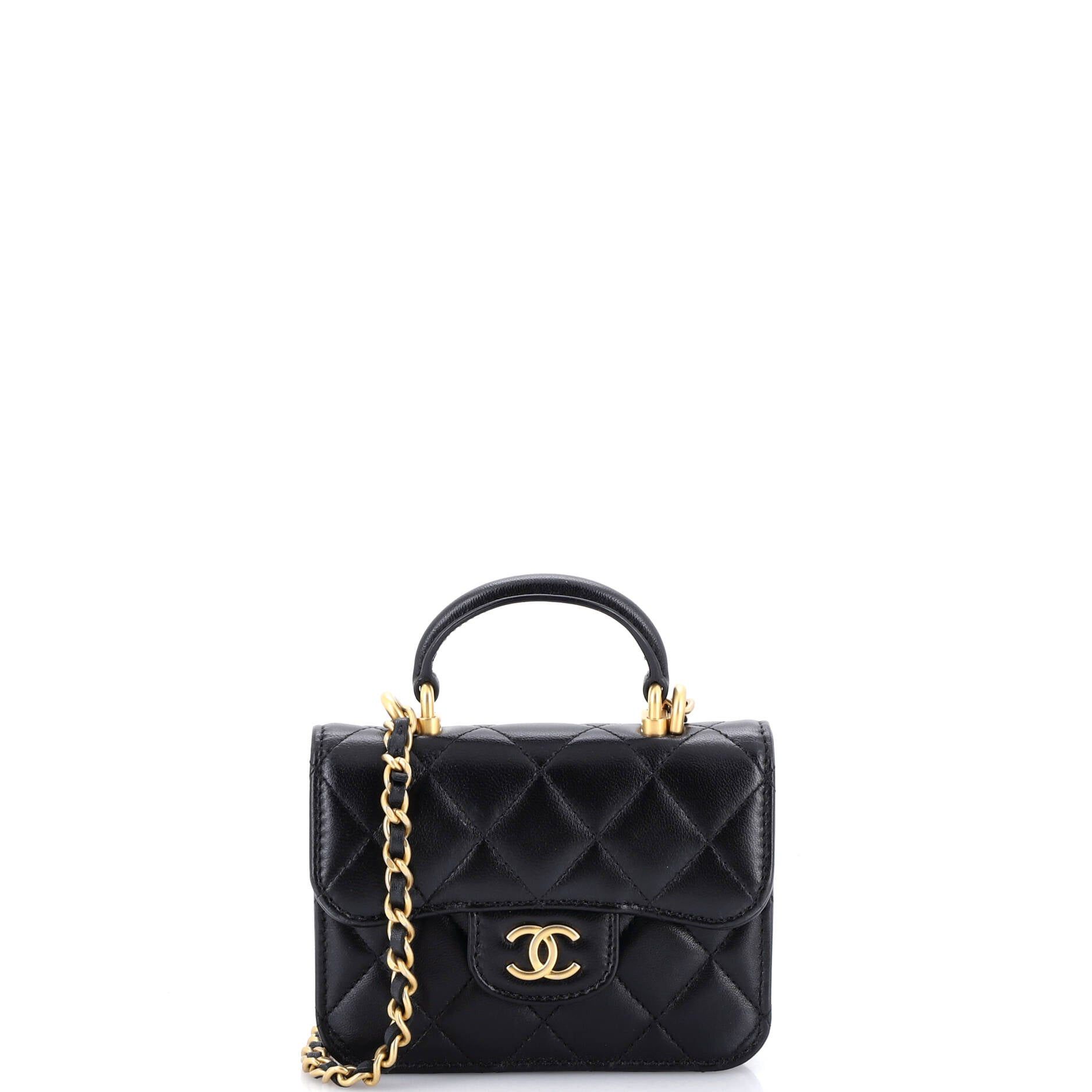 Chanel Top Handle Flap Coin Purse with Chain Size ONE SIZE - 1 Thumbnail