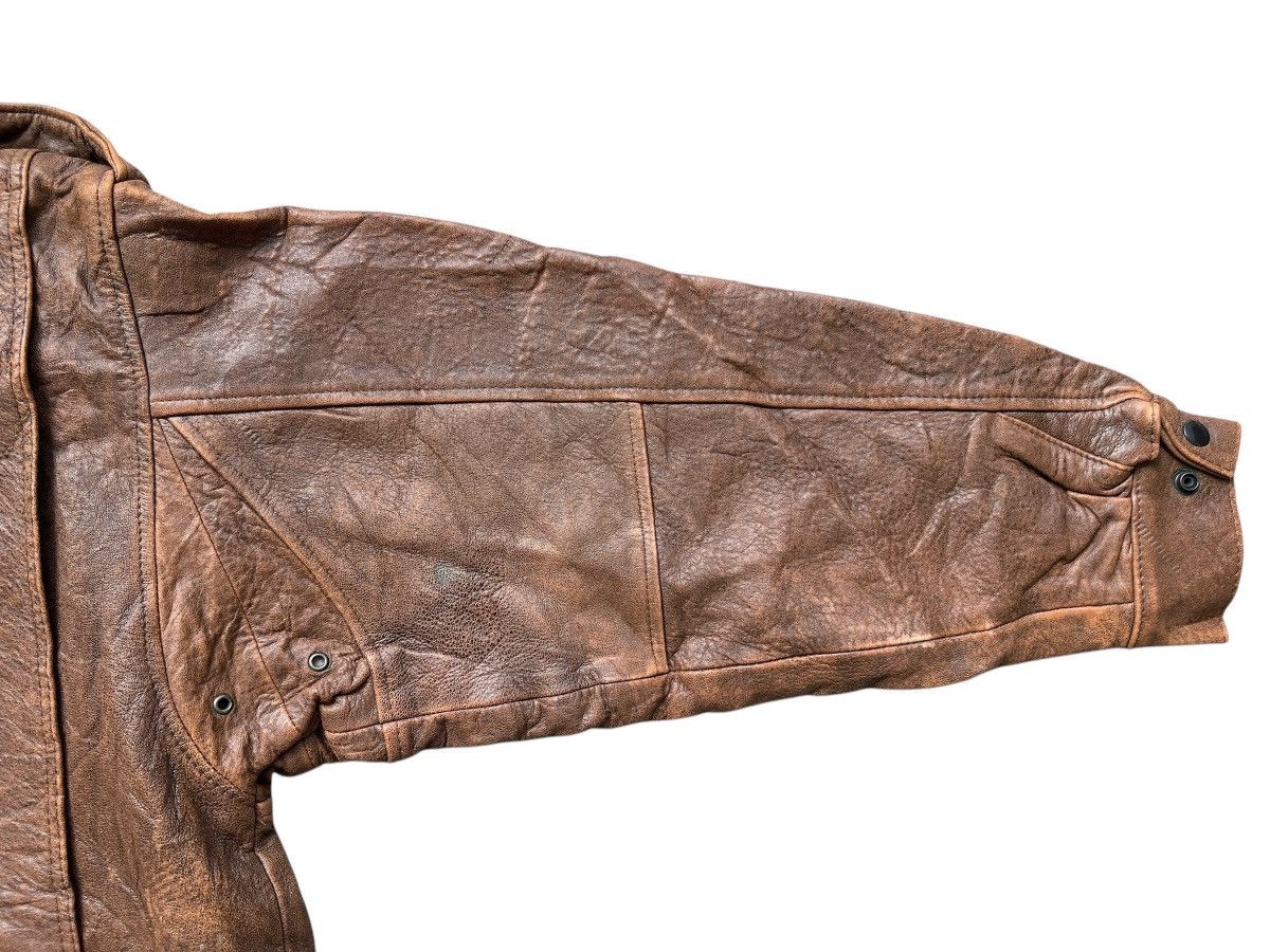 Vintage Vintage Reno France Fur Brown G1 Leather Jacket Size US L / EU 52-54 / 3 - 7 Thumbnail