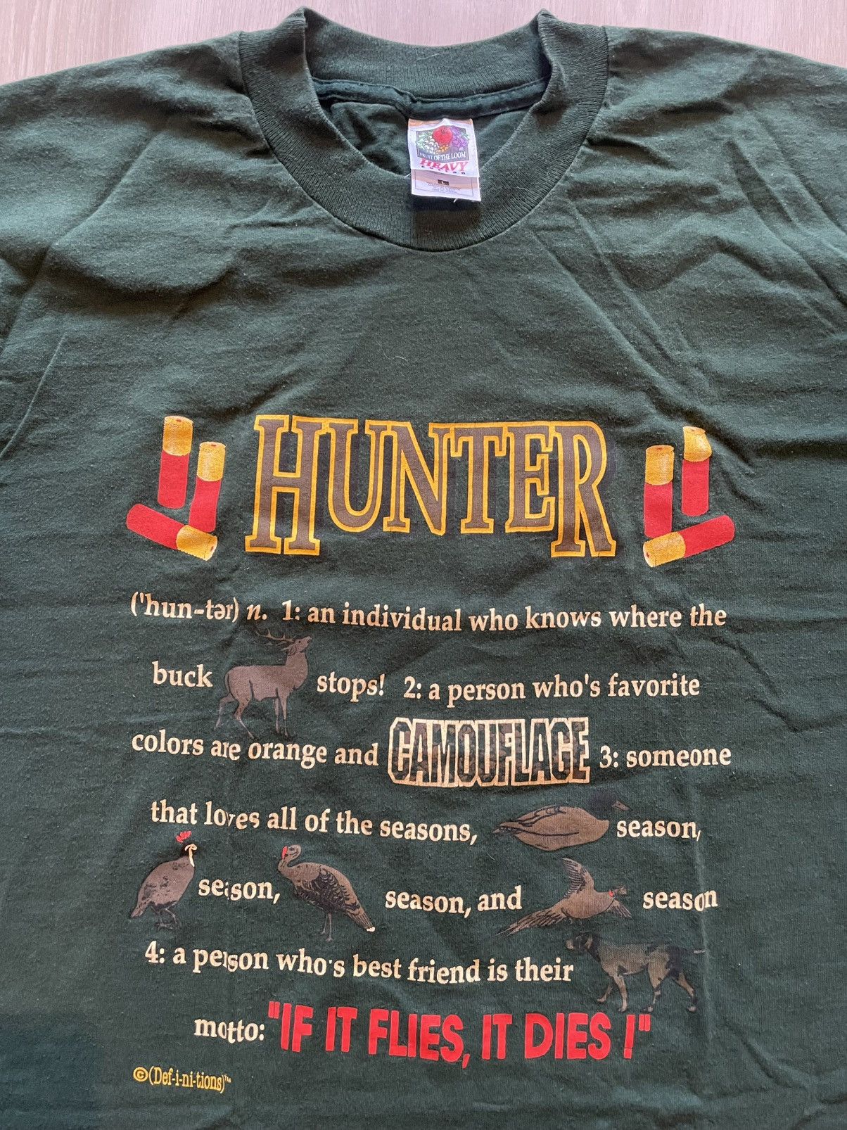 Vintage Vintage 90s Hunter Humor Tee Sz Large 20.5x29 Size US L / EU 52-54 / 3 - 1 Thumbnail