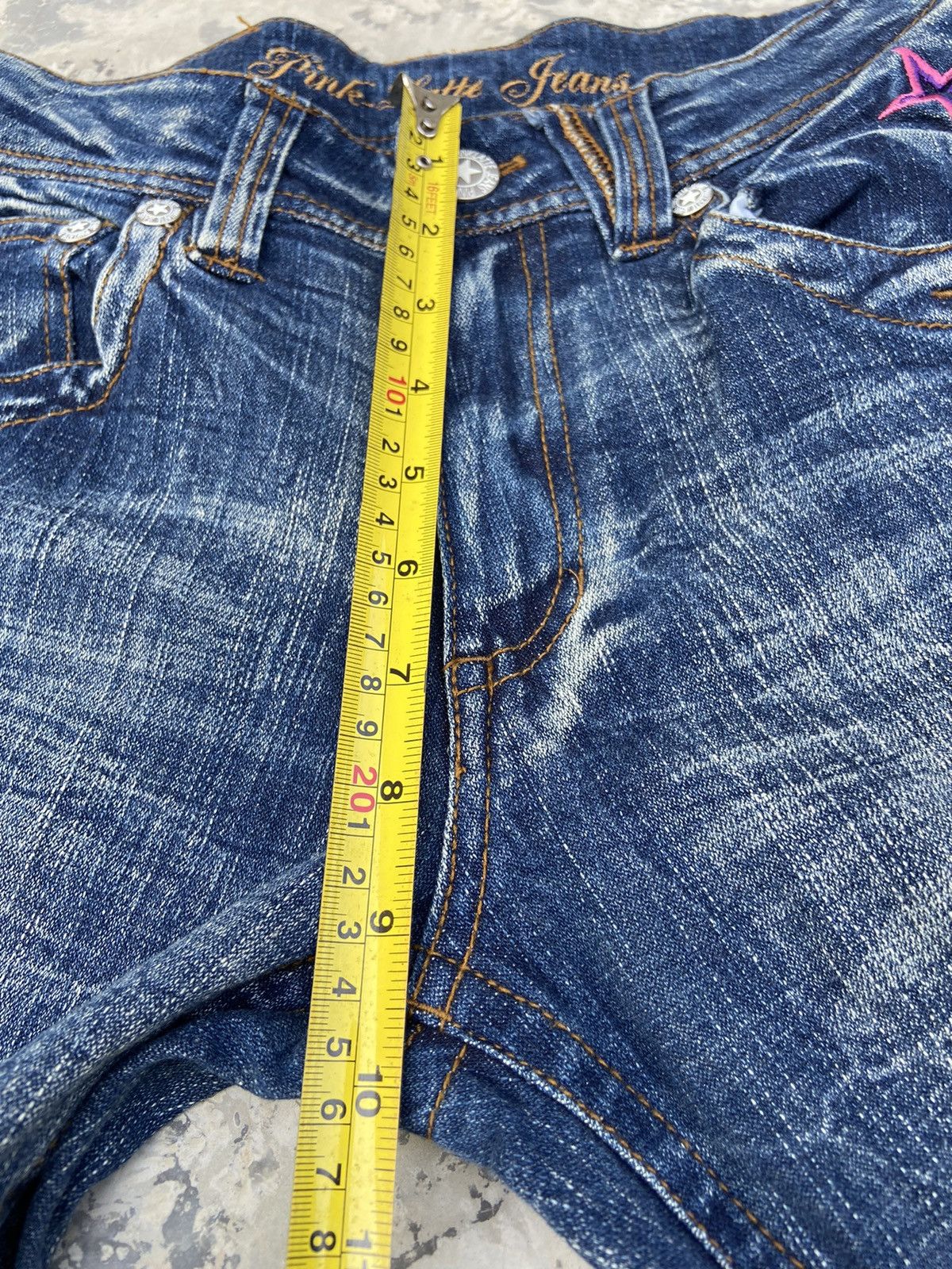Japanese Brand VTG Y2K Pink latte denim flare pants women Size 25" / US 0 / IT 36 - 12 Thumbnail