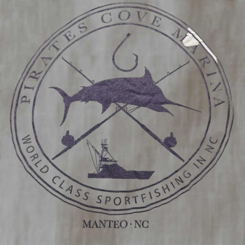 Vintage VINTAGE Pirate Cove Mantic North Carolina T-Shirt Fishing Adult Medium Green Graphic Tee 90s Mens Size US M / EU 48-50 / 2 - 1 Thumbnail
