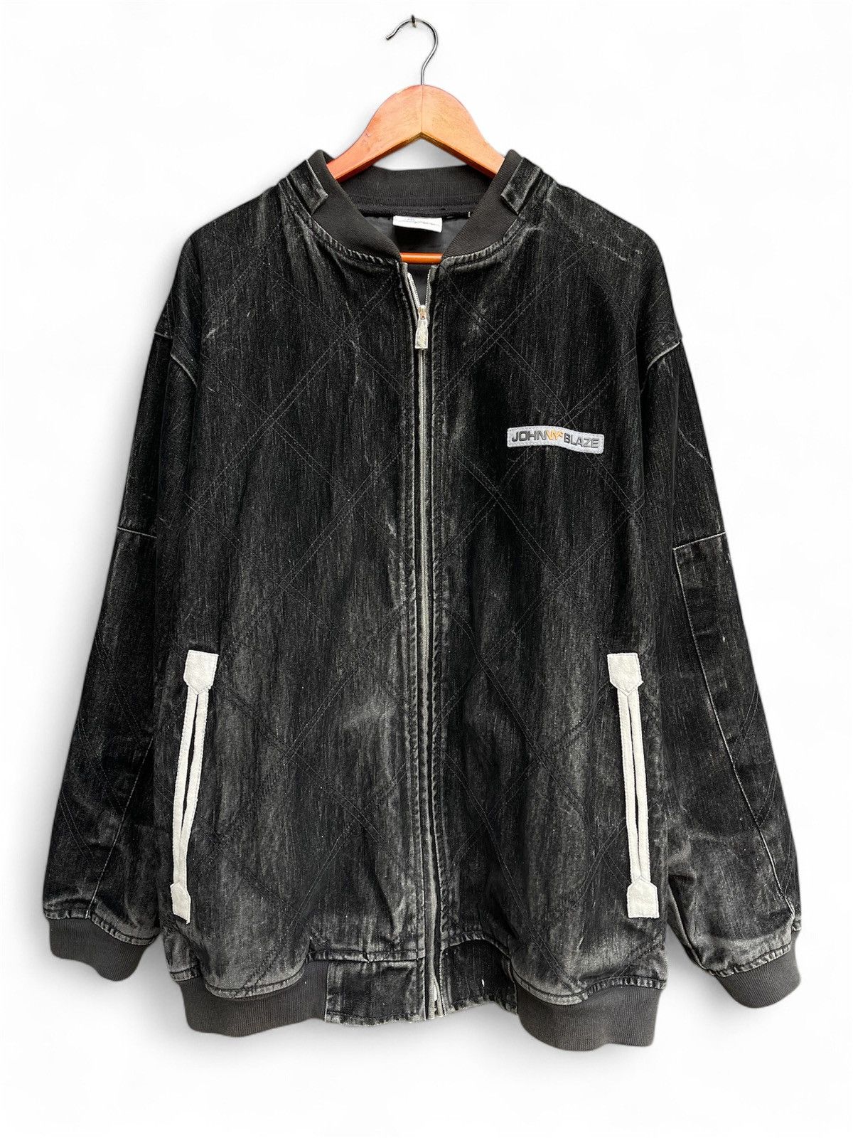 Pelle Pelle Johnny Blaze Denim Jacket Black Washed Vintage Faded Style Size US L / EU 52-54 / 3 - 2 Thumbnail