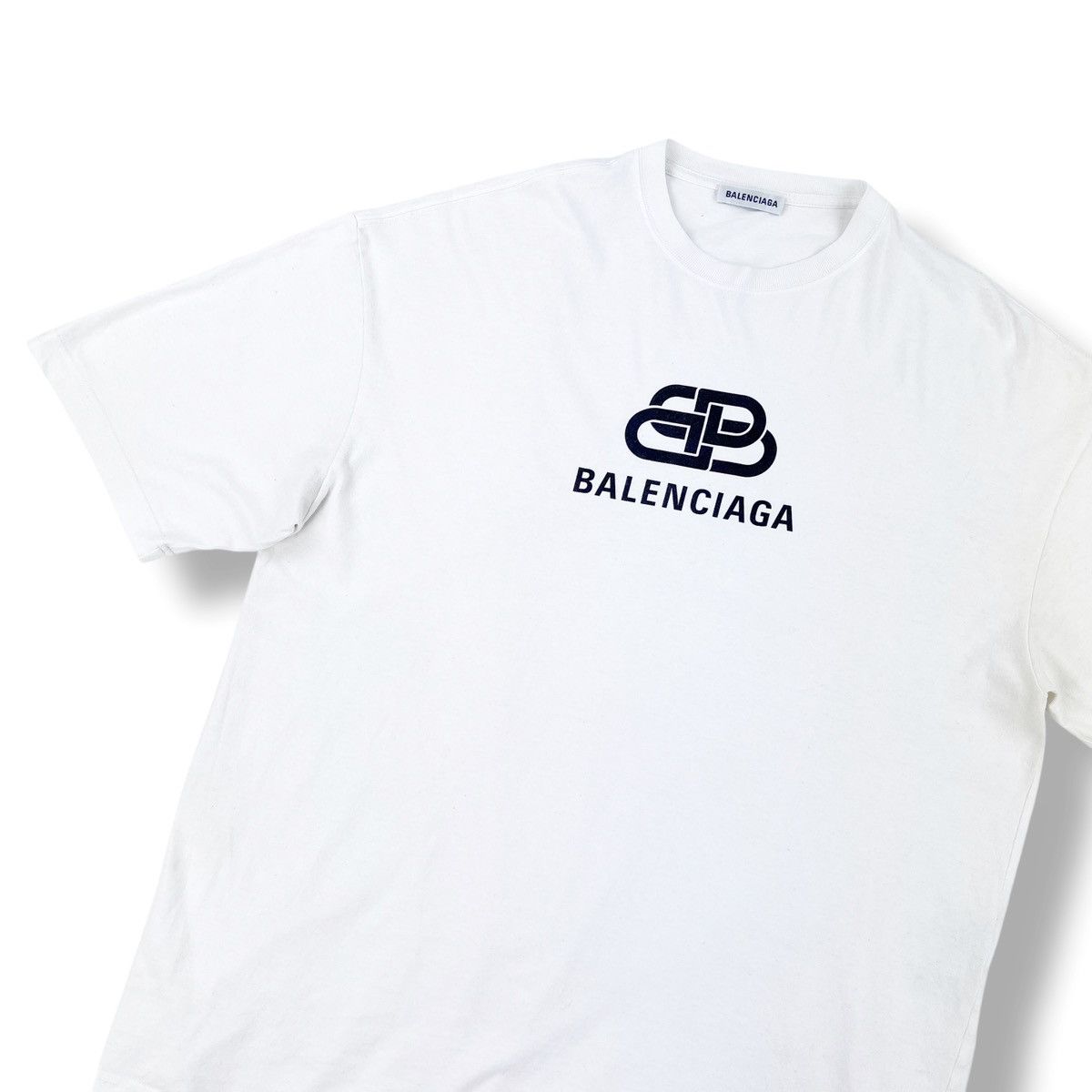 Balenciaga Balenciaga BB Logo White T Shirt Size US L / EU 52-54 / 3 - 1 Thumbnail