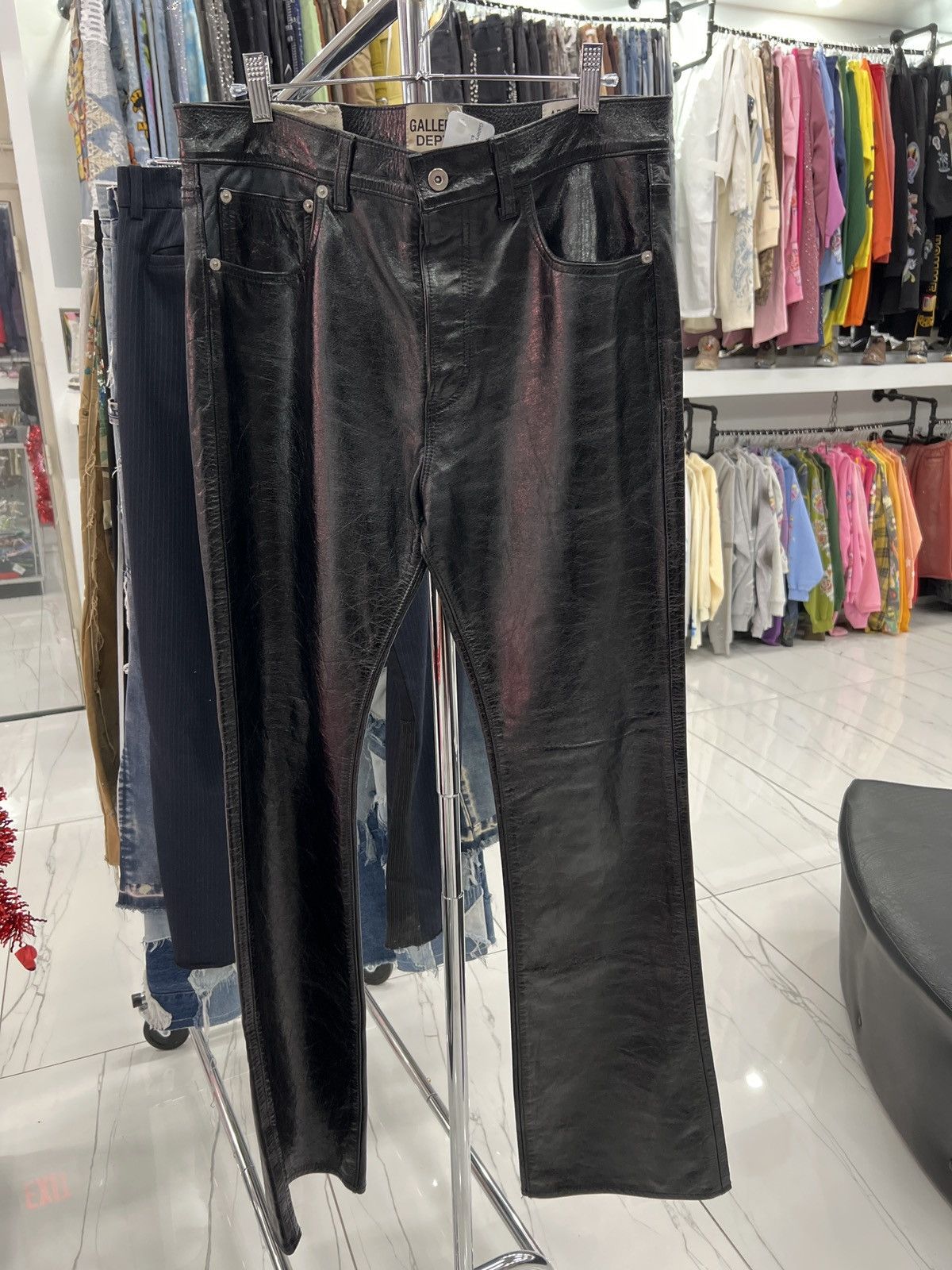 Gallery Dept. Gallery Dept Leather Flare Pants Black Size US 32 / EU 48 - 1 Thumbnail
