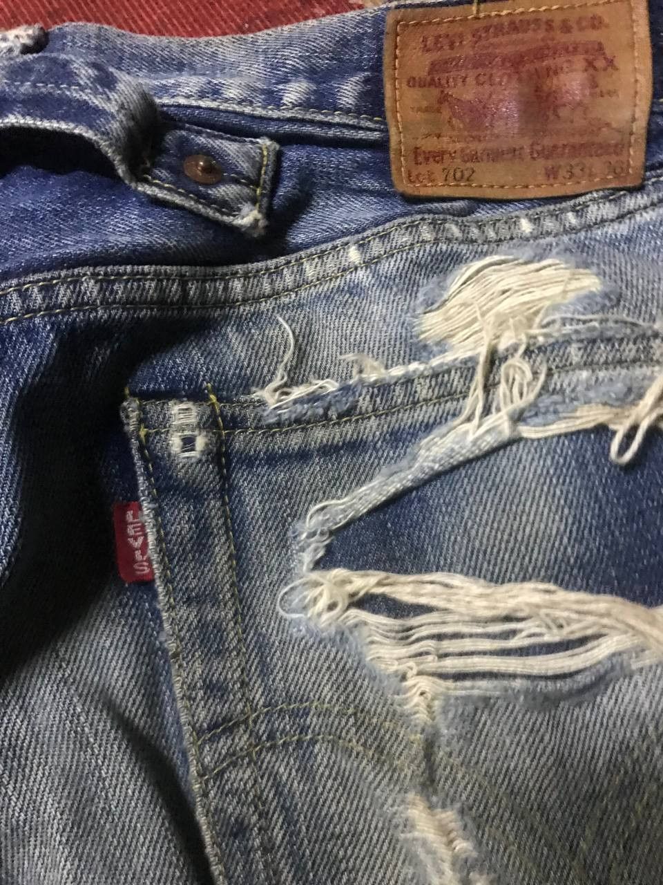 Levi's Vintage Selvedge Levi’s Big E 702xx Distressed Denim Size US 31 - 1 Thumbnail