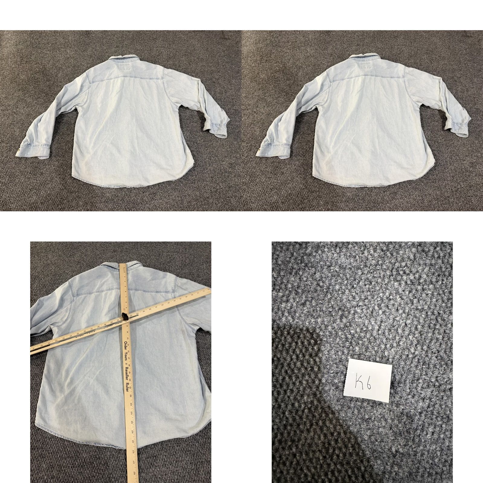 Wrangler Wrangler Button-Up Shirt Womens M Denim Blue Jack Russell Terrier Embroidered Pocket Casual Long Sleeve Size M / US 6-8 / IT 42-44 - 8 Thumbnail