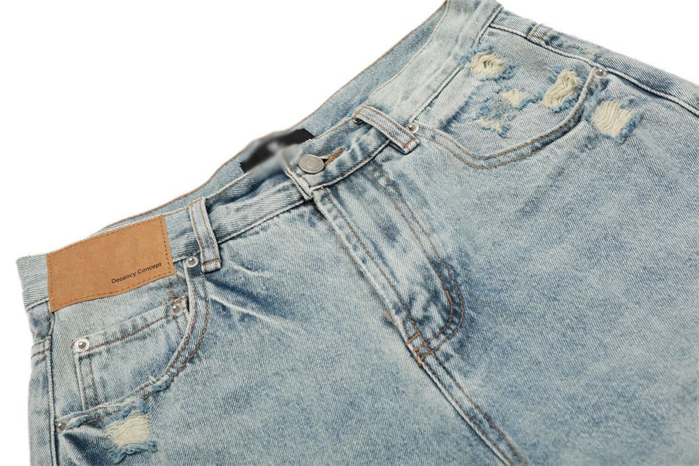 Jean Men's retro punk ripped washed scimitar jeans y2k Size US 32 / EU 48 - 4 Thumbnail