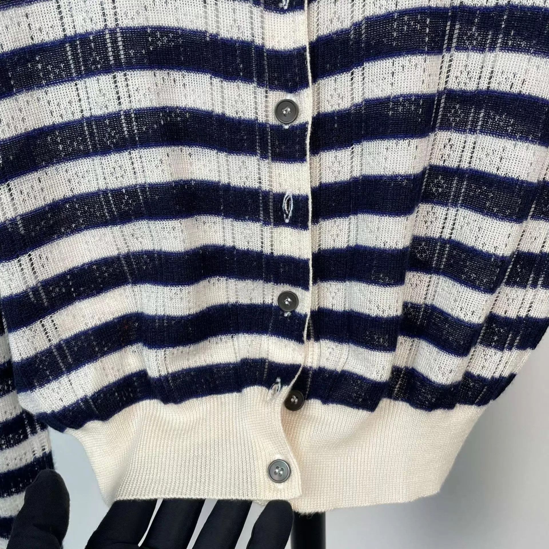 Miu Miu MIU MIU women's striped knit sweater size 38 Size XS / US 0-2 / IT 36-38 - 8 Thumbnail