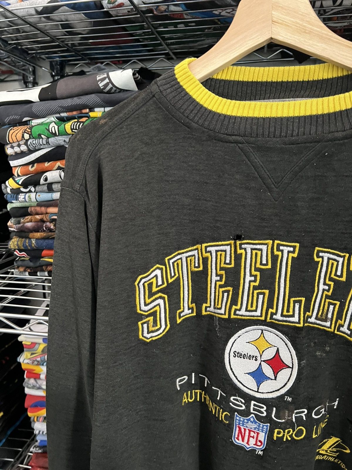 Pro Line 90s Team NFL Pittsburgh Steelers Logo Athletic Crewneck Size US L / EU 52-54 / 3 - 5 Thumbnail