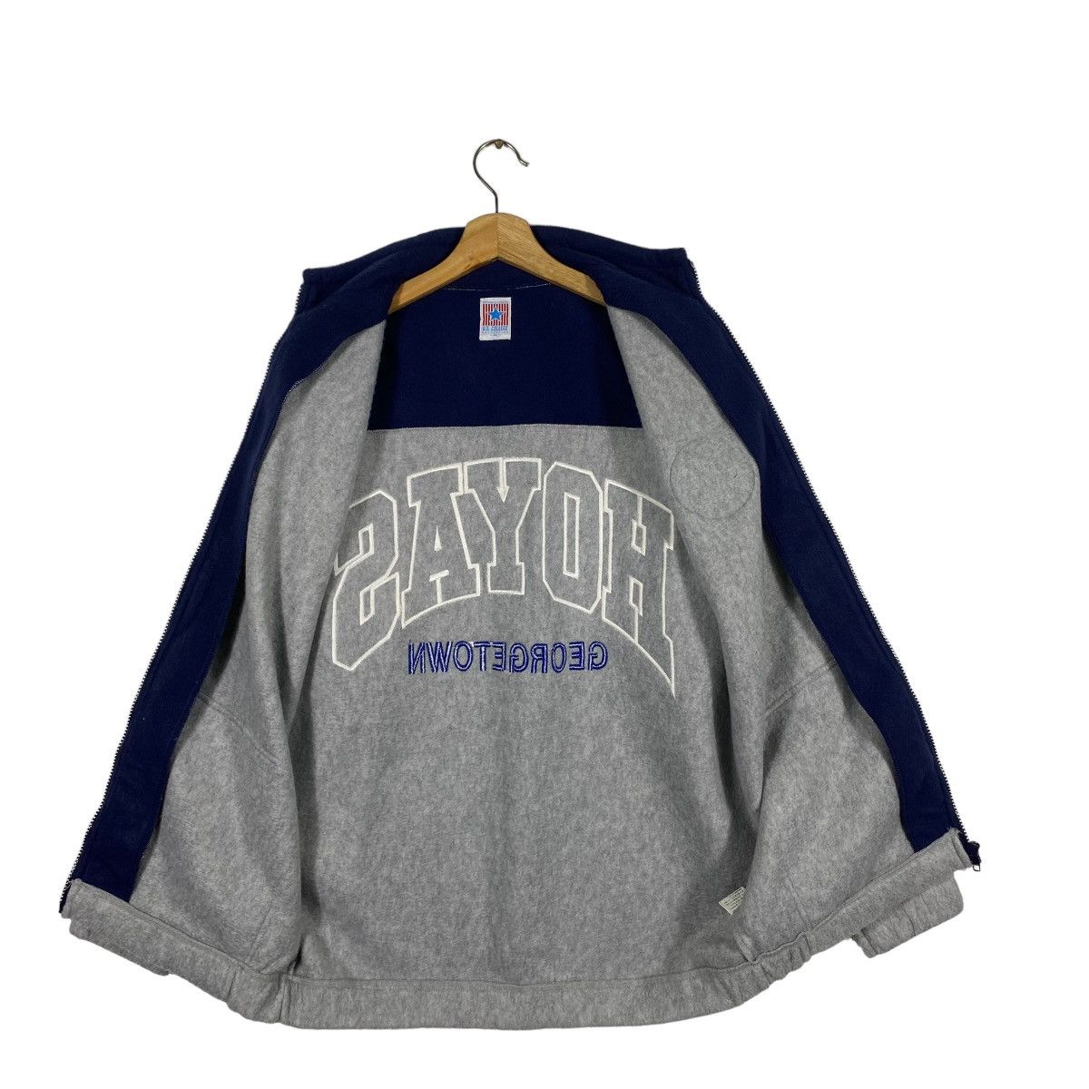 Vintage Vintage Georgetown University Hoyas Fleece Zipper Jacket Size US M / EU 48-50 / 2 - 6 Thumbnail