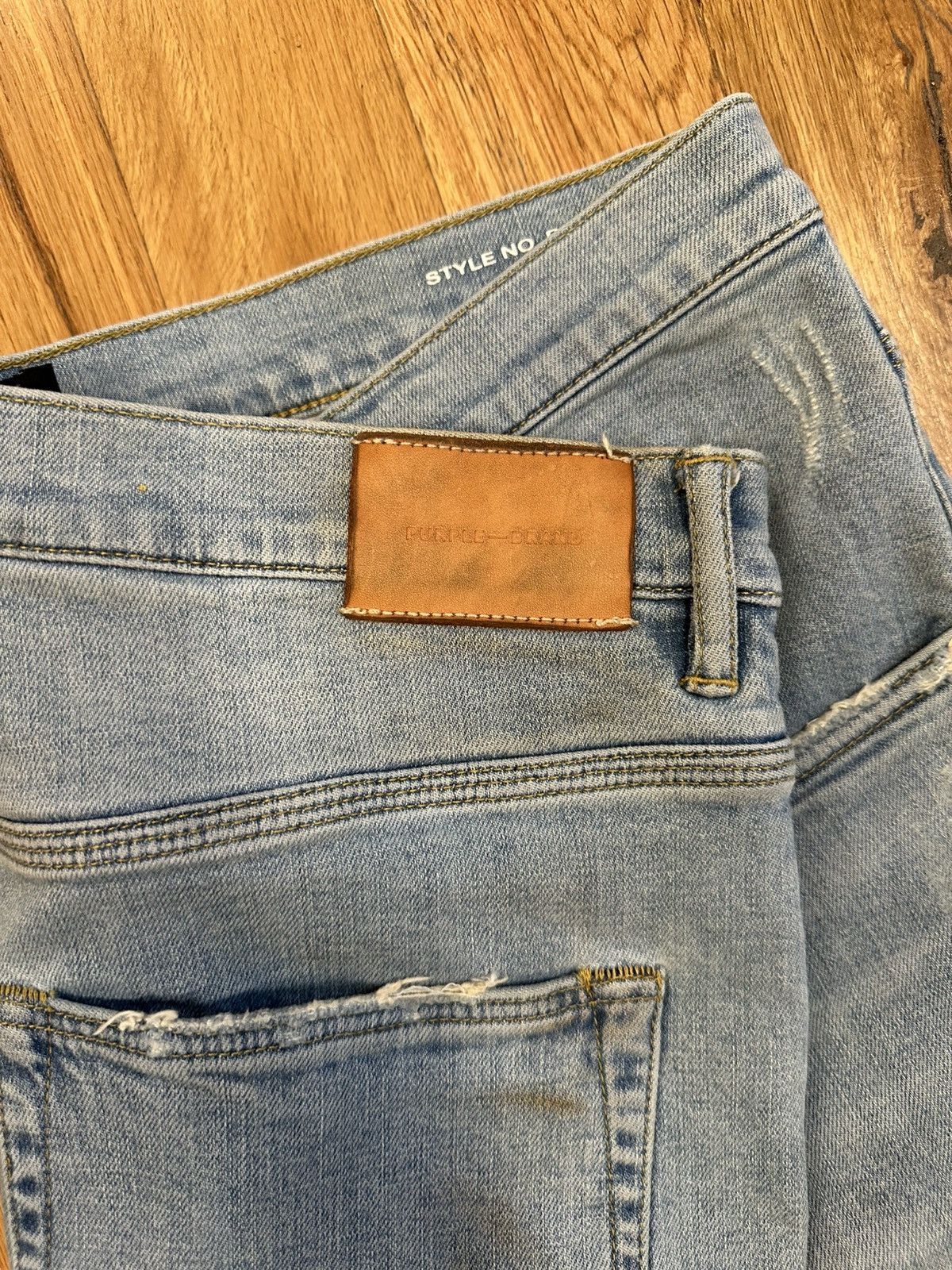 Purple Brand Purple Brand Knee Hole Blue Denim Jeans Size 36 Size US 36 / EU 52 - 4 Thumbnail