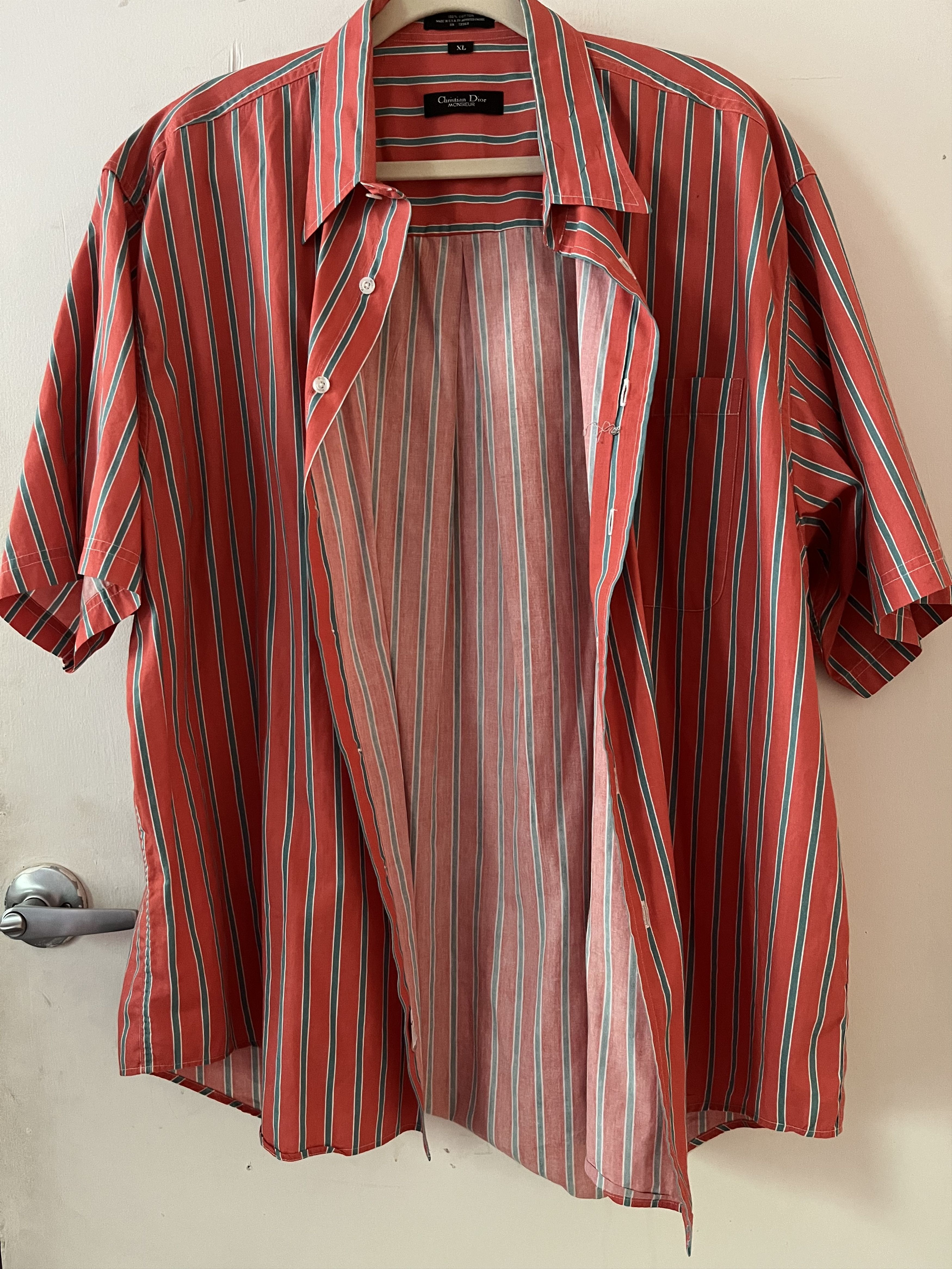 image of Dior Shirt in Green/Red, Men's (Size XL)