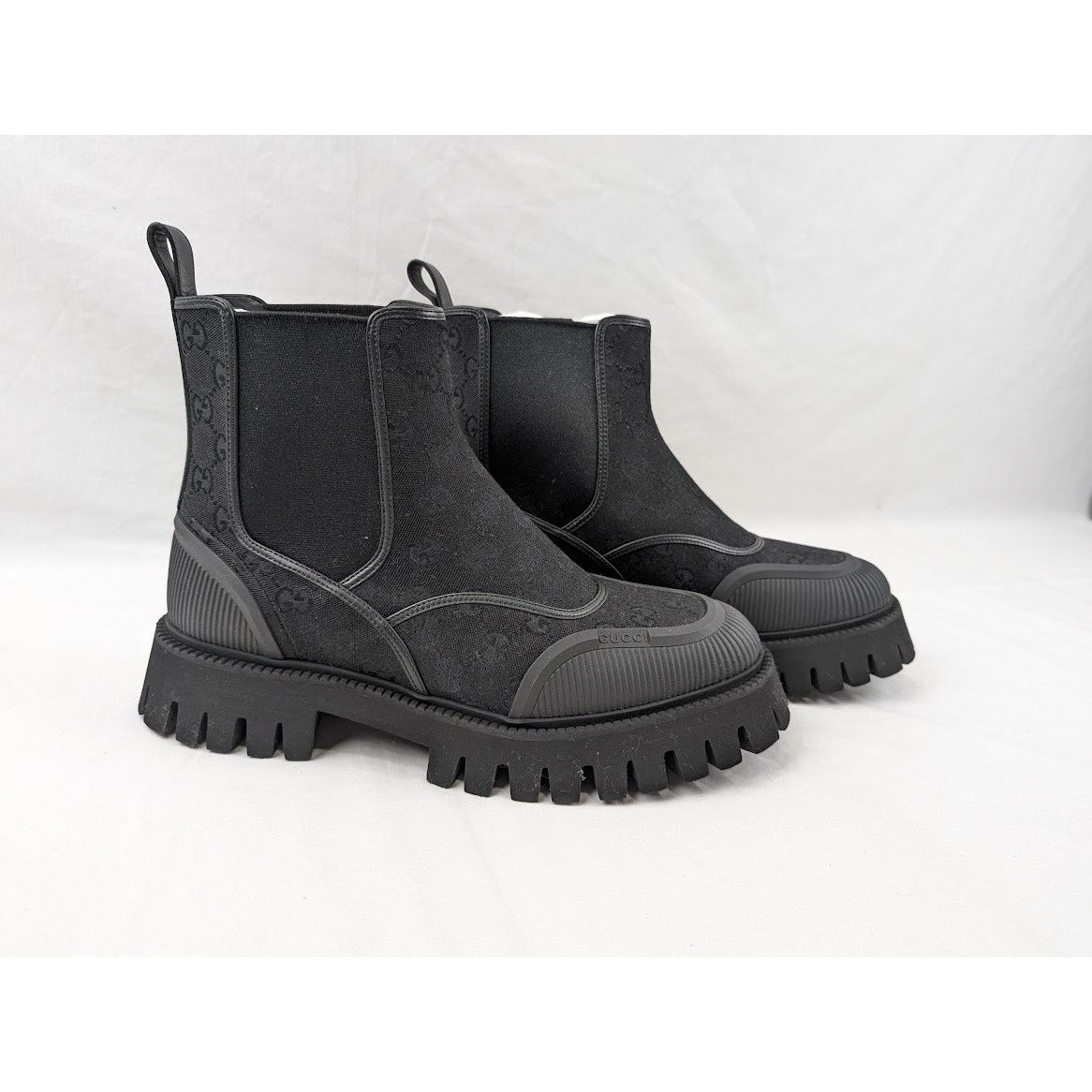 Gucci o1rshd1 New Canvas GG Boots in Black Size US 11.5 / EU 44-45 - 10 Thumbnail