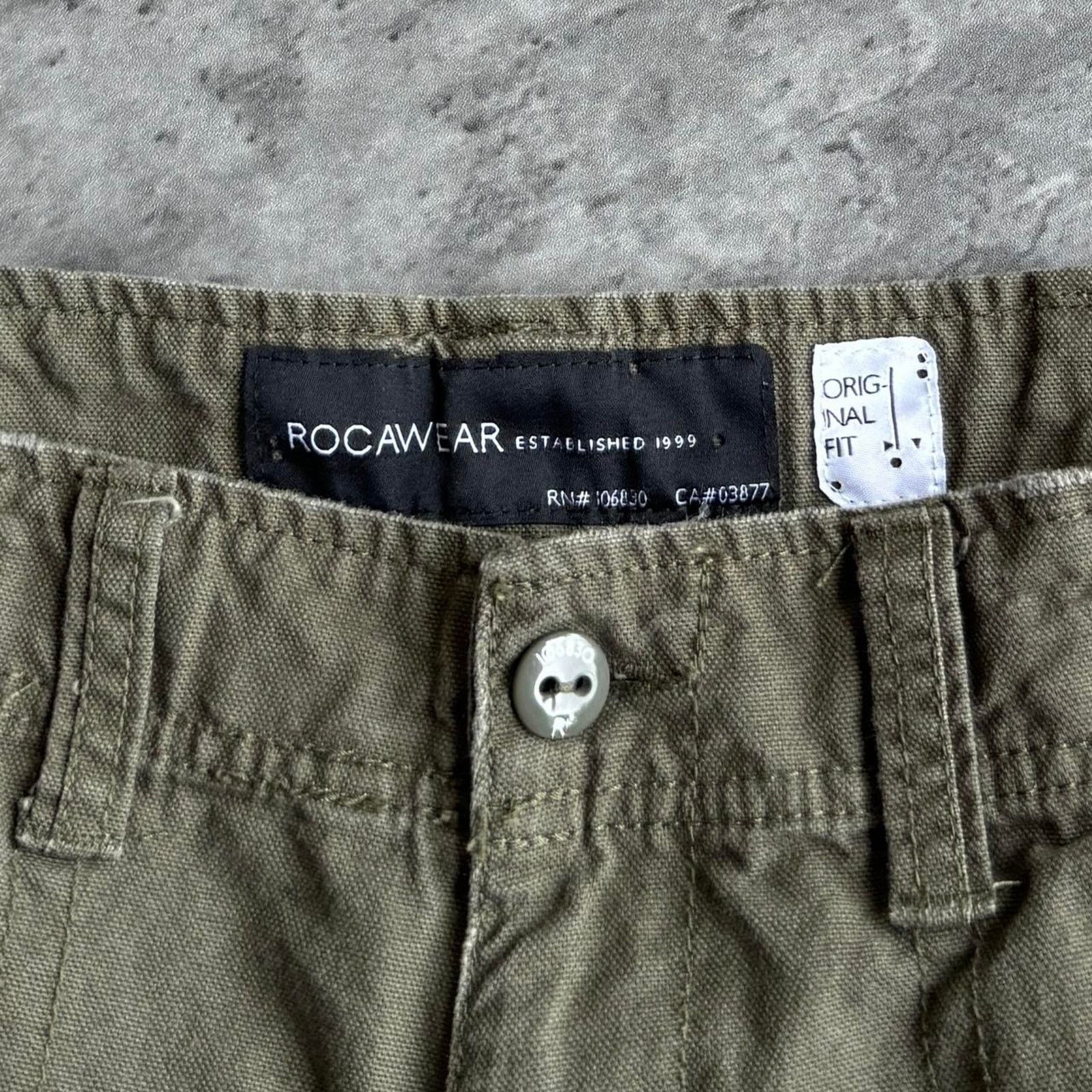 JNCO × Japanese Brand × Rocawear Vintage Y2K Baggy Jnco Style Rocawear Distressed Cargo Pants Size US 36 / EU 52 - 3 Thumbnail