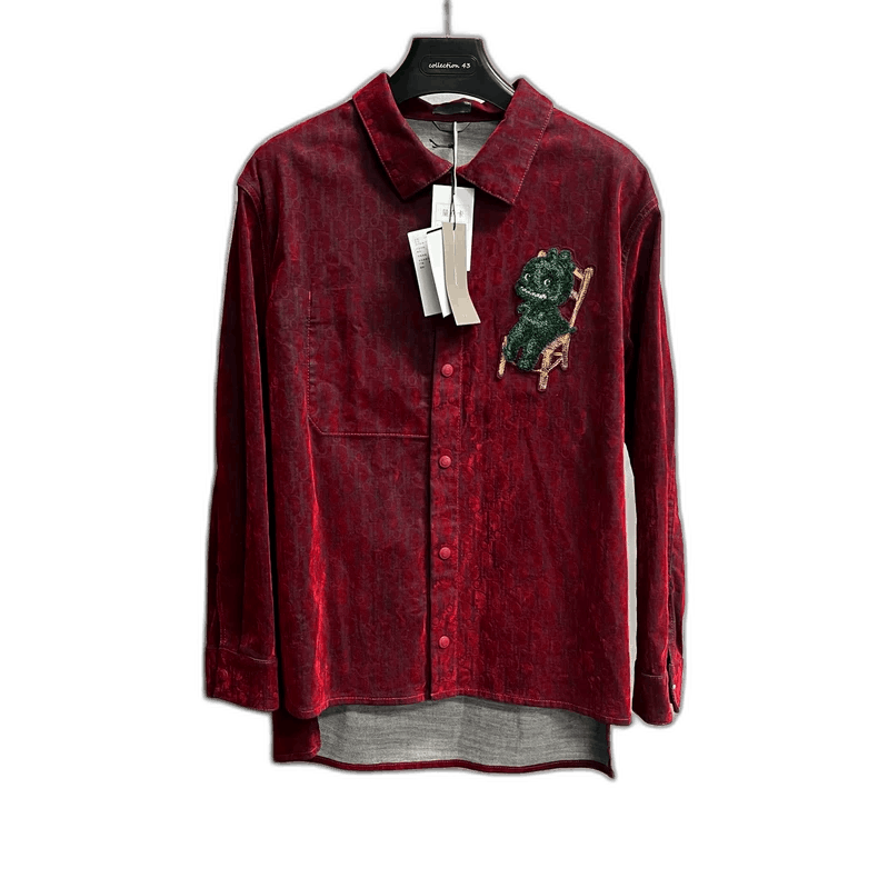 Dior Dior Red Cartoon Pattern Long Sleeve Shirt-2507 Size US L / EU 52-54 / 3 - 1 Thumbnail