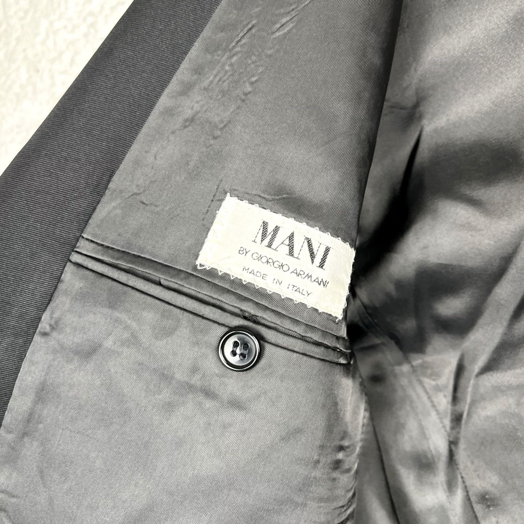 Giorgio Armani VINTAGE Giorgio Armani Mani Tuxedo Jacket 80s Black Wool 42 Long Men Size 42R - 3 Thumbnail