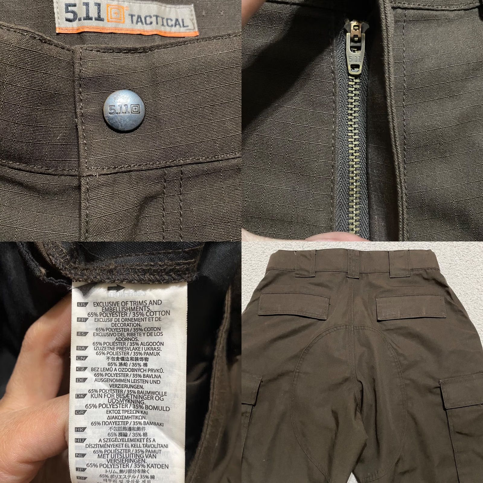 Vintage 5.11 Tactical Mens Cargo Pants Regular XL Blue Outdoor Emergency Workwear Pockets 32in Inseam Size US 36 / EU 52 - 8 Thumbnail