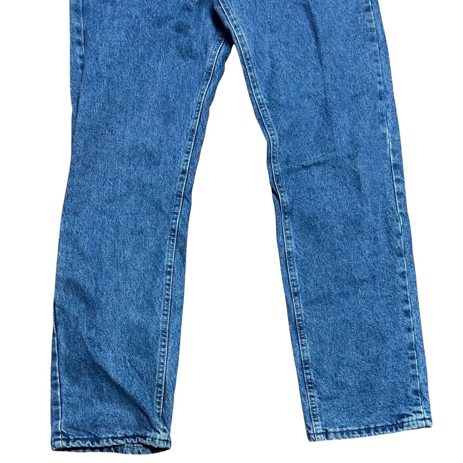 Denime VINTAGE Gander Mountain Jeans Mens 32x32 Blue Denim Straight Leg Flannel Lined Pants Regular Rise 5-Pocket USA VTG Size US 32 / EU 48 - 4 Thumbnail