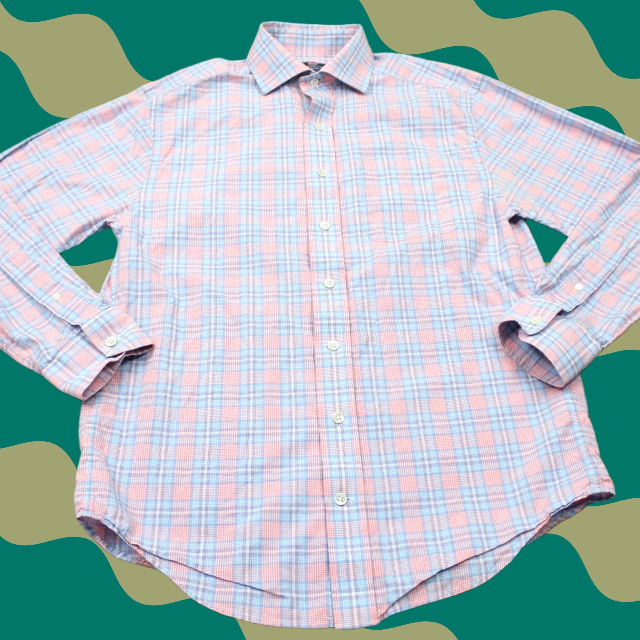 Vineyard Vines Vineyard Vines Cooper Shirt Mens Small Pink/Blue 100% Cotton Long Sleeve Button-Up Shirt Size US S / EU 44-46 / 1 - 1 Thumbnail