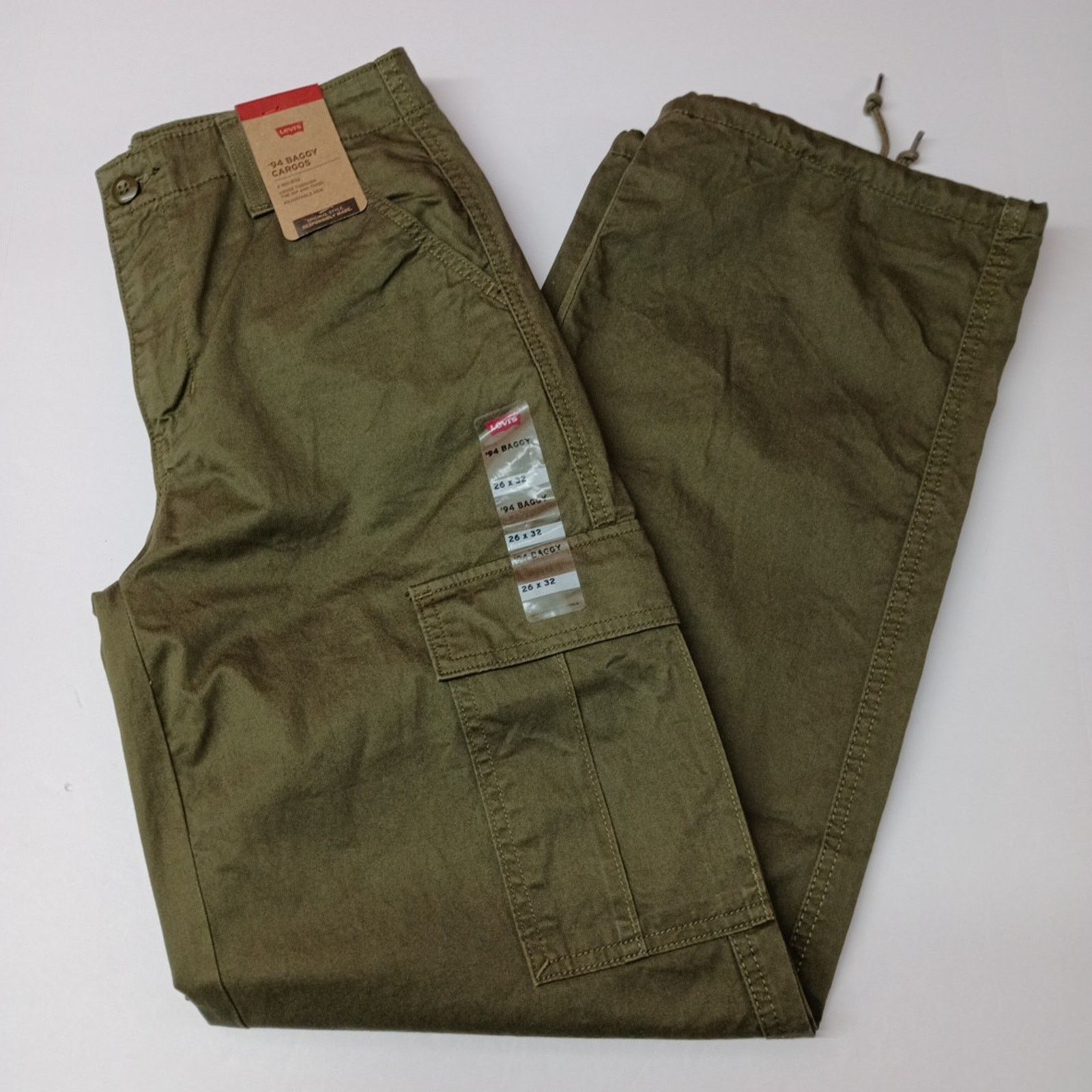Levi's Levi's Women's '94 Baggy Cargo Pants Size 26x32 Green NWT Size 26" / US 2 / IT 38 - 1 Thumbnail