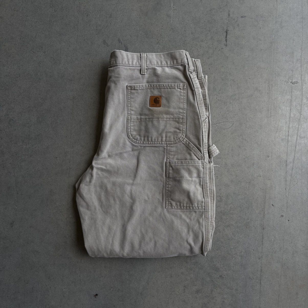 Carhartt × Vintage Vintage 40x30 Carhartt Carpenter Pants Beige Workwear Baggy Size US 40 / EU 56 - 11 Thumbnail