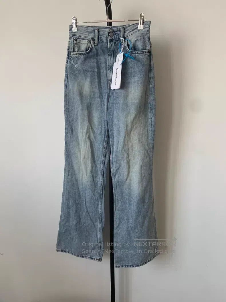 Acne Studios Acne Studios cleanfit flared loose washed cotton zip mid-r Size US 27 - 1 Thumbnail