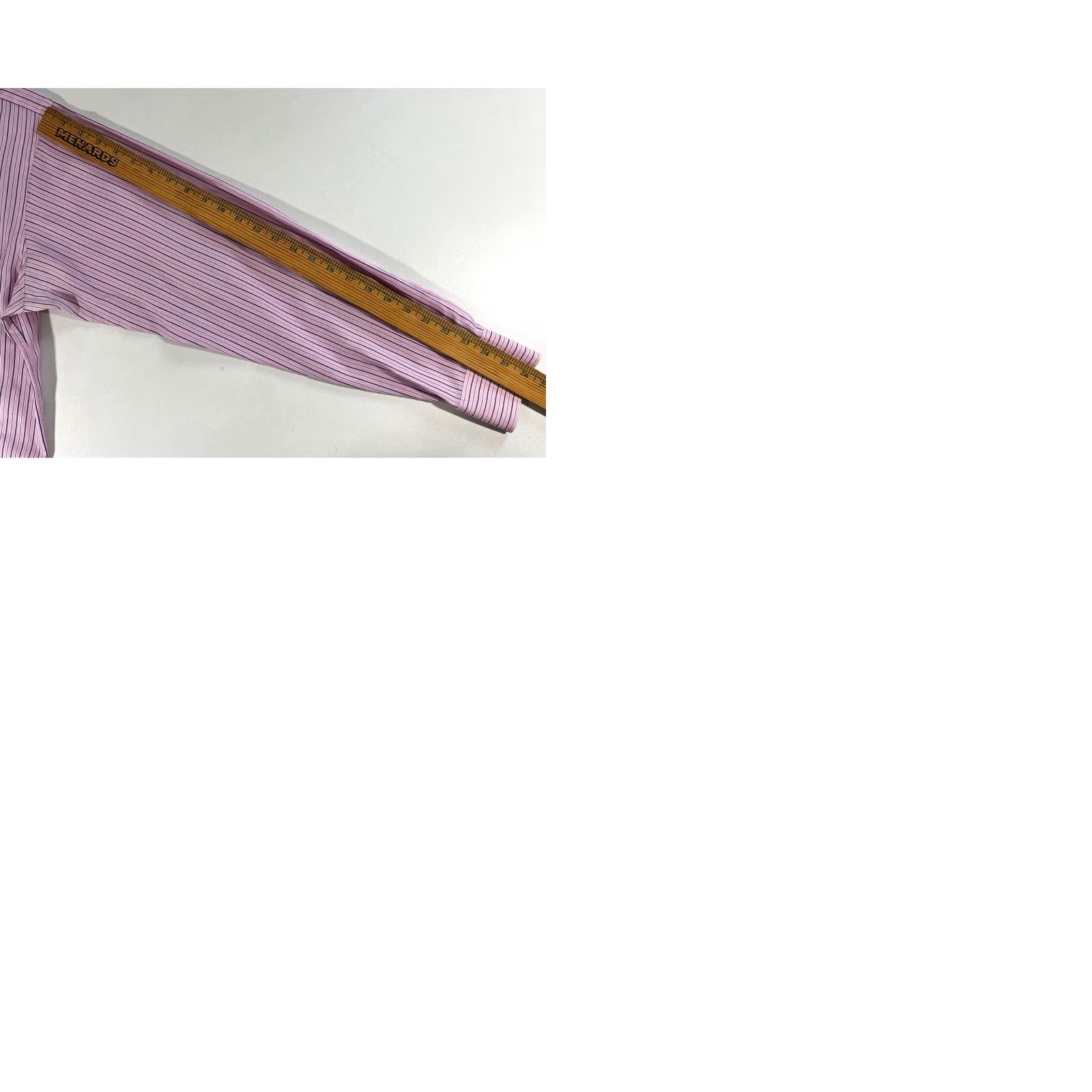 Pinko VINTAGE Men's Thomas Pink Traveller Shirt Striped Pink Sz 16 41-93cm 100% Cotton Dress Shirt Size US L / EU 52-54 / 3 - 9 Thumbnail